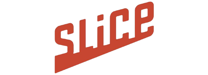 The logo for slice on a black background.
